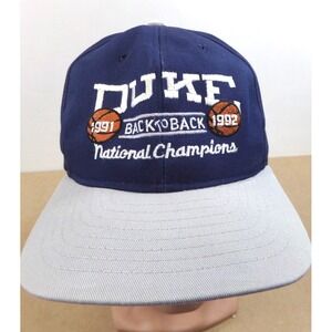 University Square Duke Basketball Hat Back-to-Back 1991 1992‎ National Champions